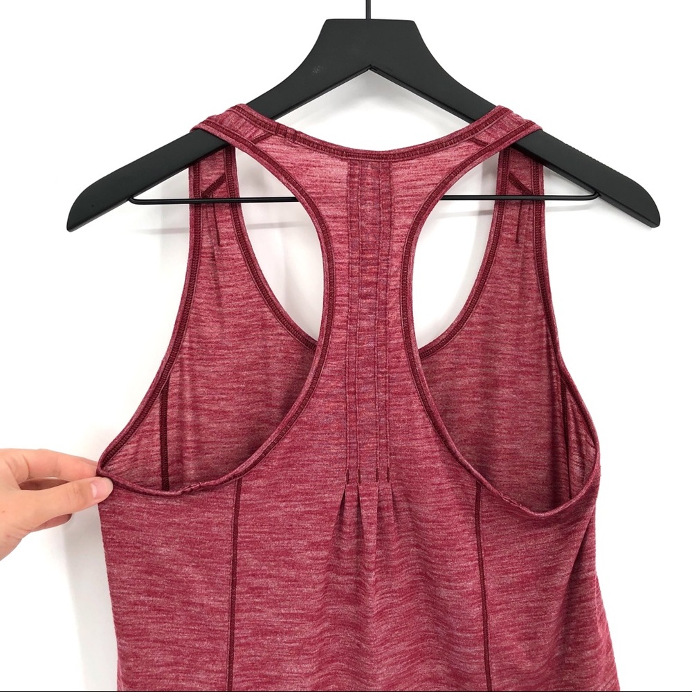 lululemon athletica Women's Heathered Burgundy Racerback Tank Top - Picture 6 of 7